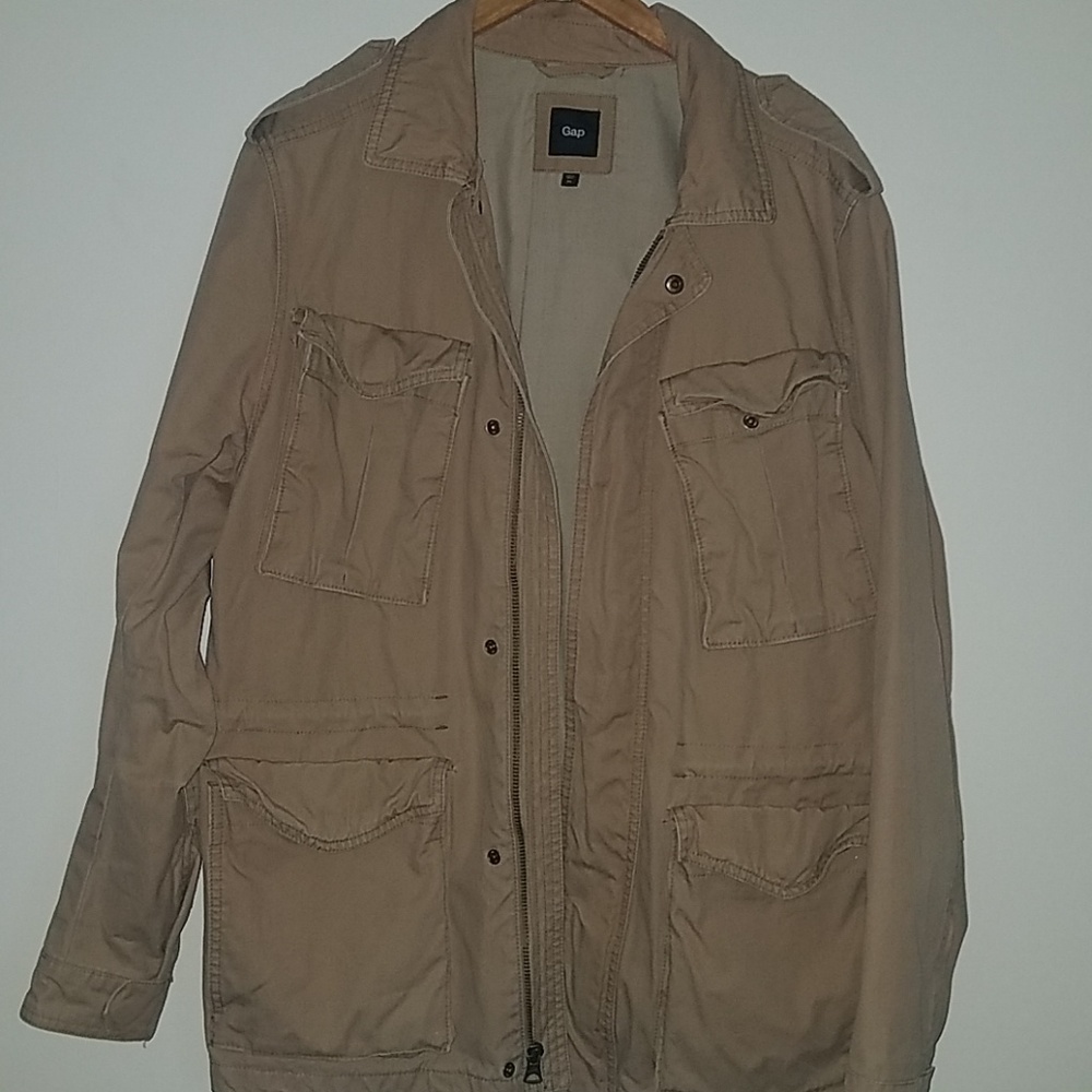 Men's khaki utility jacket